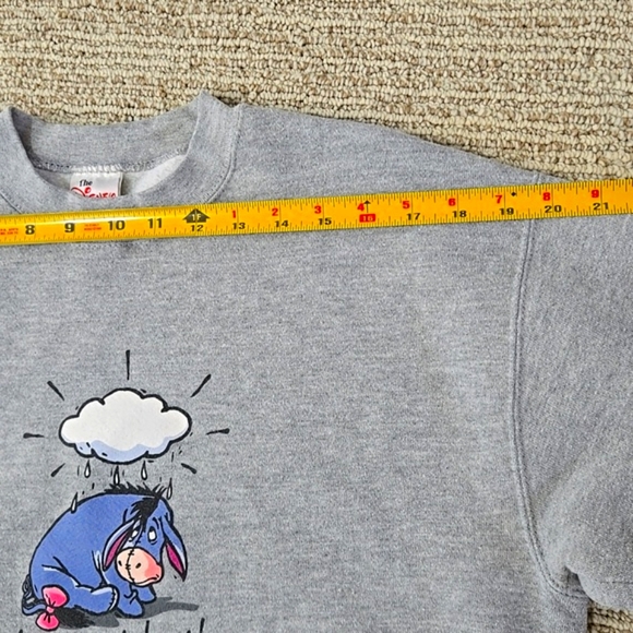 Vintage Disney Store Eeyore Sweatshirt Sz. Med. "Under the Weather" Comfy Soft - Picture 8 of 14